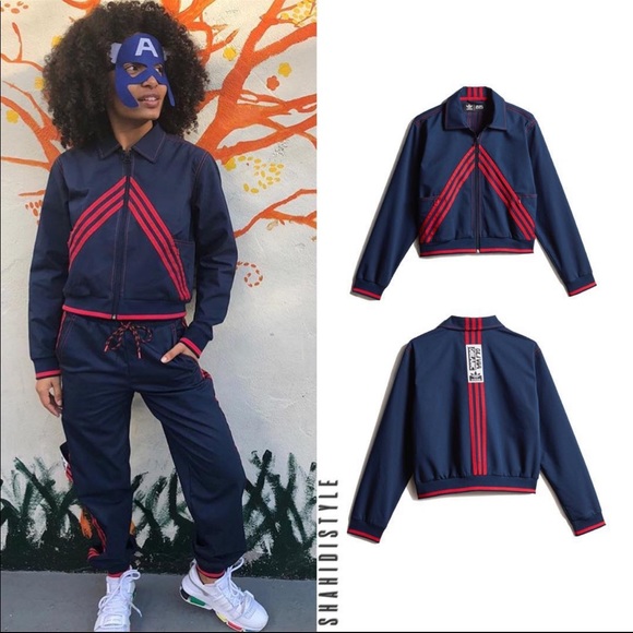 adidas Jackets & Blazers - Olivia Oblanc x Adidas Navy Red Track Jacket